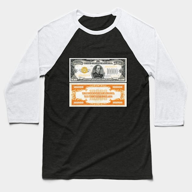 $10,000 Bill Baseball T-Shirt by EP